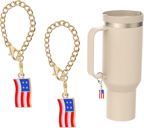 WDG 2 dijes DWG para Stanley Cup Rainbow Flag Charms Pride LGBT lindos dijes para vaso Stanley