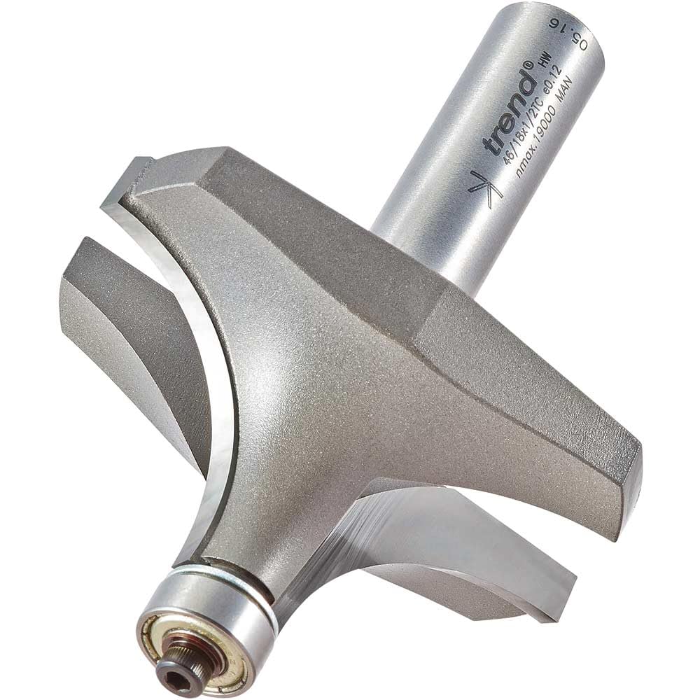 Trend 46/18X1/2TC Bearing Guided Ovolo Cutter 25.4mm Rad. X 32mm Cut