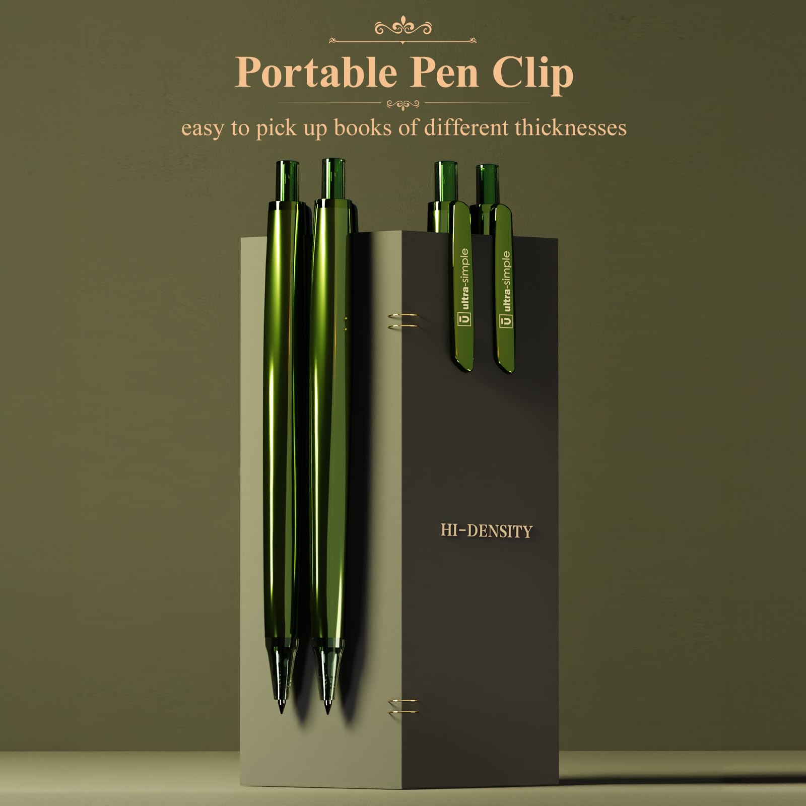 Bolígrafo De Gel M&G Punta 0.5 Mm - Retráctil, Recargable, Metal, Escritura Suave, Color Verde