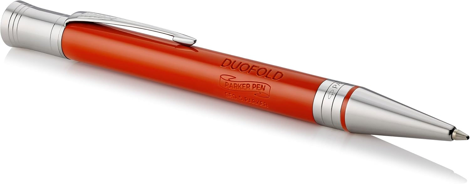 PARKER Duofold Ballpoint Pen, Classic Big Red Vintage with Medium Point Black Ink Refill