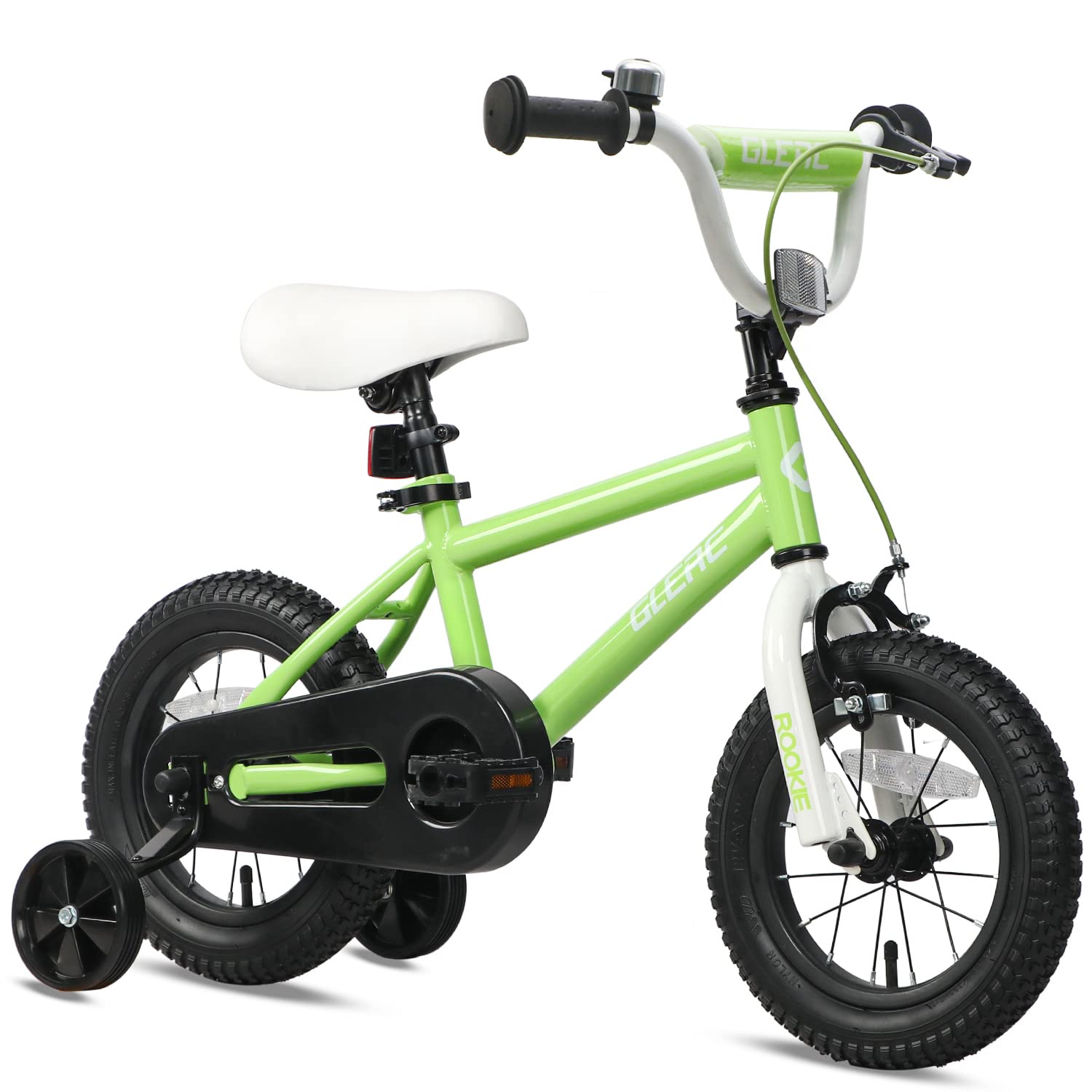Photo 1 of ***MISSING TRAINING WHEELS*** Glerc Toddler and Kids Bike, 12-18-Inch Wheels with Training Wheels, Boys and Girls Ages 2-9 Years Old Green 12 Inch With Training Wheels