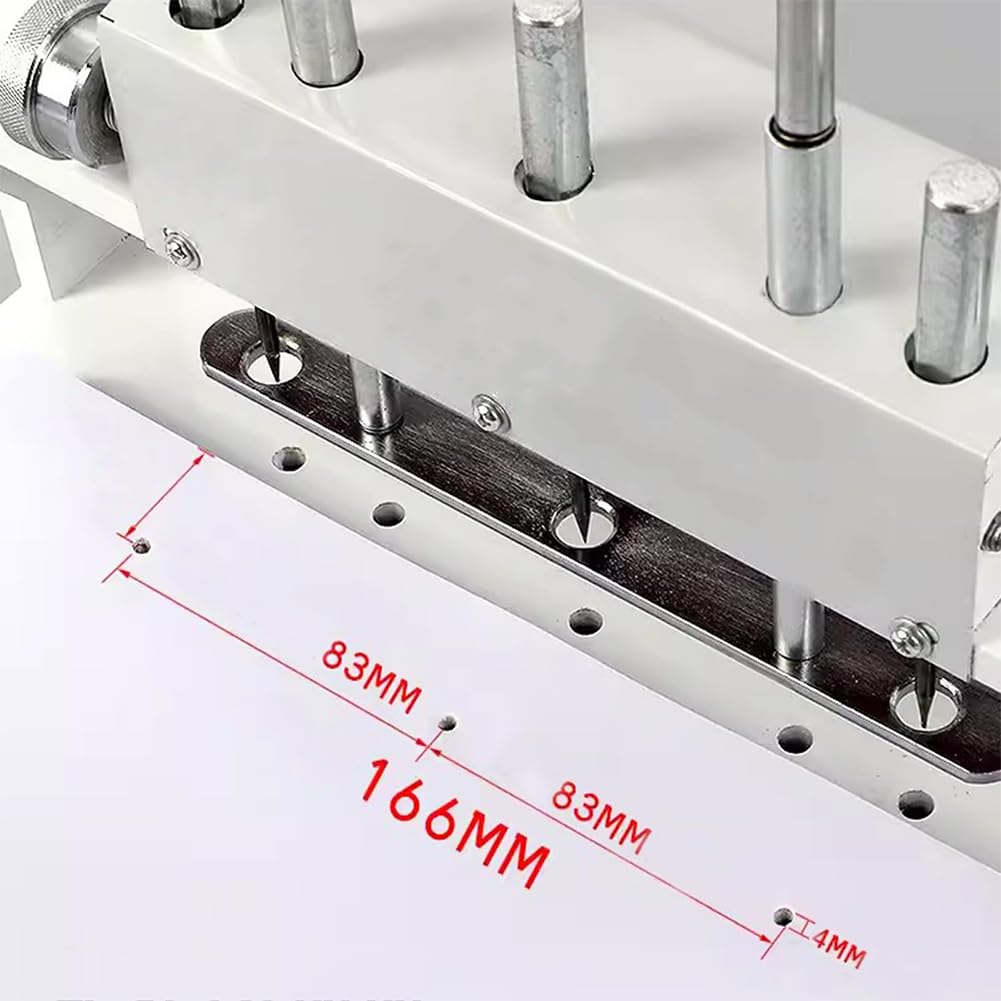 Perforatrice manuale a 3 fori per carichi pesanti, perforatrice da tavolo per raccoglitori, spessore di punzonatura 30 mm, distanza tra i fori 83 mm, per materiale scolastico per ufficio domestico