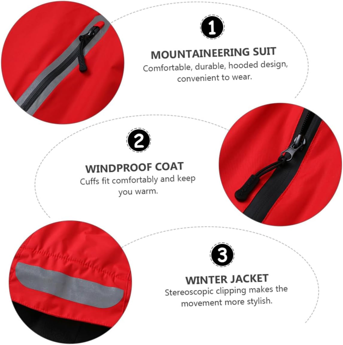 Hiking Jacket for Men Hooded Windproof Outdoor Coat Fleece Lining for Skiing Mountaineering and Cold Weather Activities