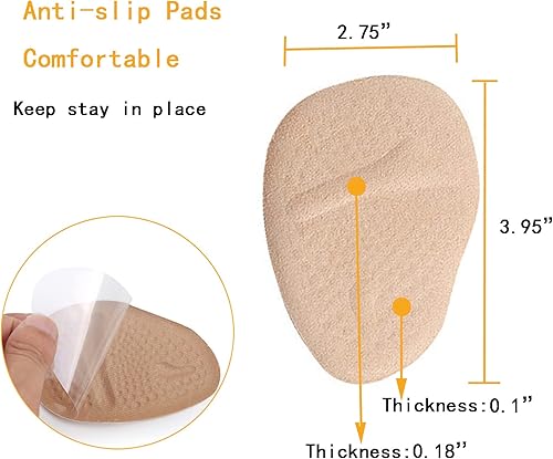 Miniatura 8 de 8 pares de almohadillas metatarsianas de bola de pies, almohadillas de gel para pies de bolas de gel Mortons Neuroma Callus alivio del dolor de