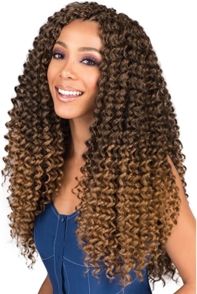 Deep Twist Crochet Hair 22 Inch Braiding Hair For Beauty Synthetic Braids Hair Extension (22 Inch T27 5 Pack)