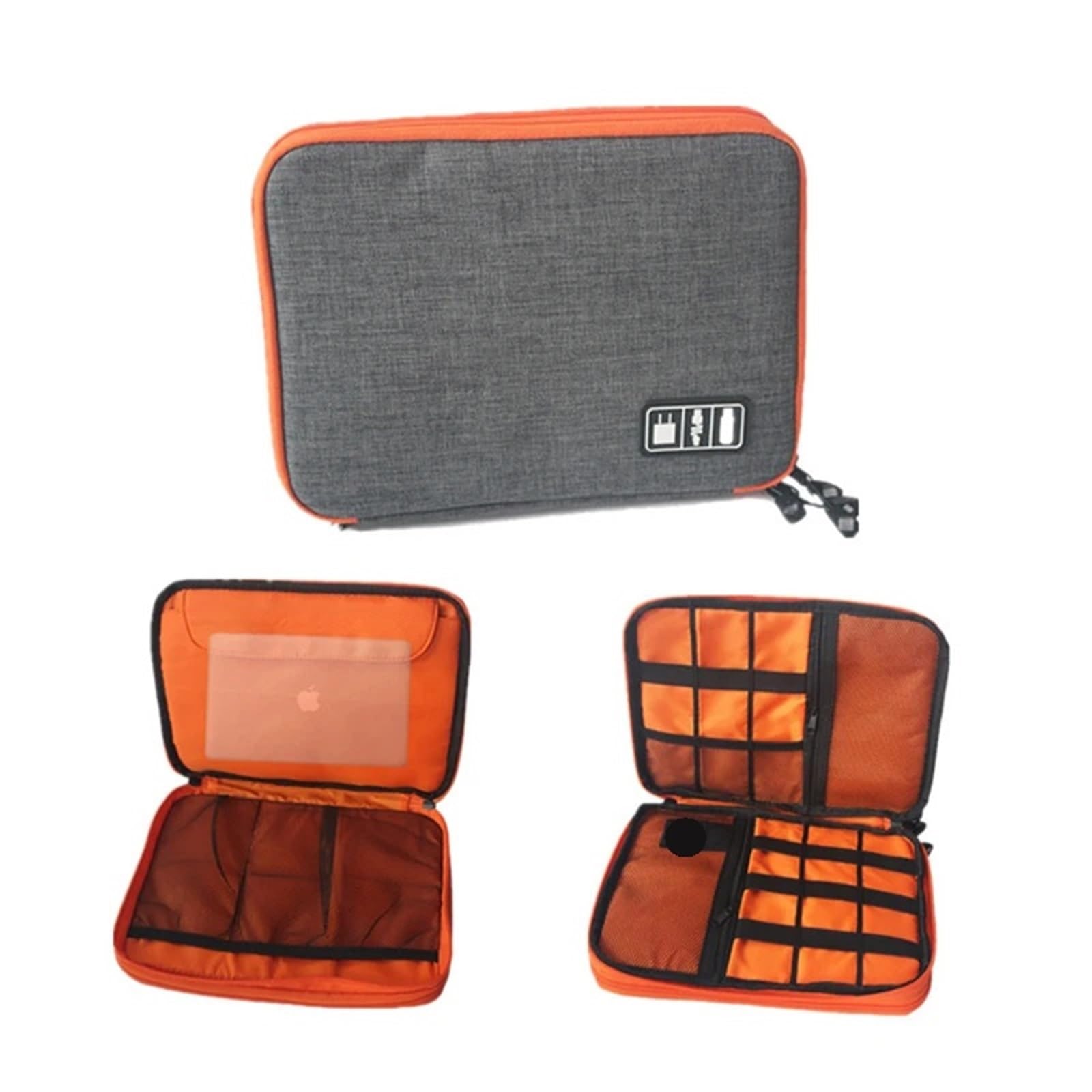 Borsa Organizer Per Cavi Custodia For Cavi A Doppio Strato Caricabatterie Auricolari Gadget Organizer Digitale(A-M-red)