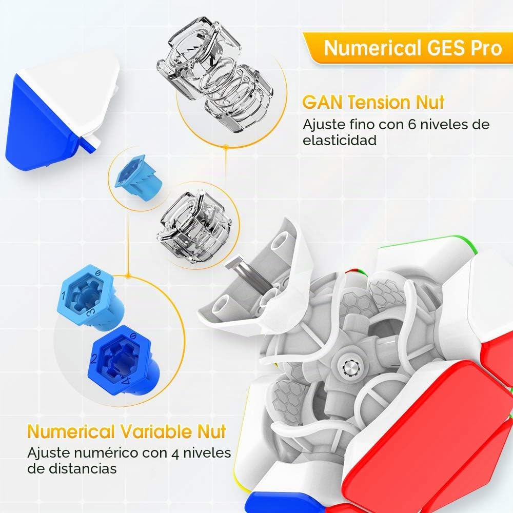 GAN Skewb, Cubo de speedcubing magnético de 8 imanes Cubo mágico Juguete de Gans (versión estándar de 8 imanes)
