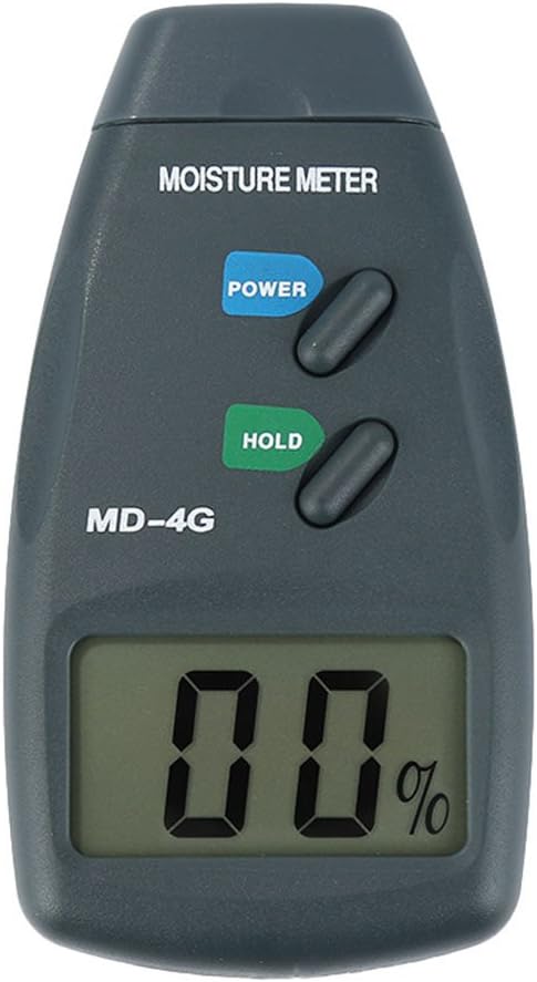 Moisture Meter, INRIGOROUS Digital Wood Moisture Tester with 4 Pins Damp Tester Detector High Sensitive Measure Probe for Plants, Wood, Bamboo, Sheetrock and Carpets (MD-4G)