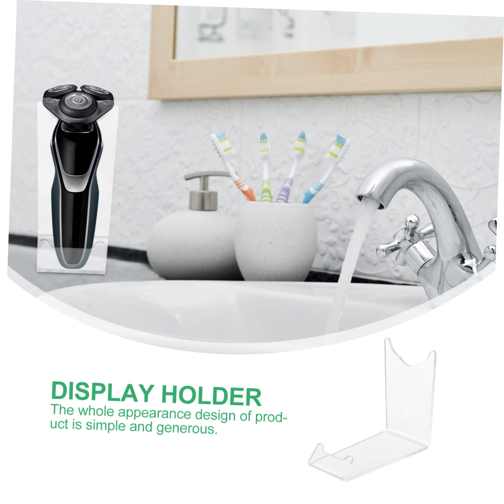 DOITOOL Acrylic Electric Razor Brackets Display Stand Smooth Edges Simple Generous Great for Retail Shopping Malls