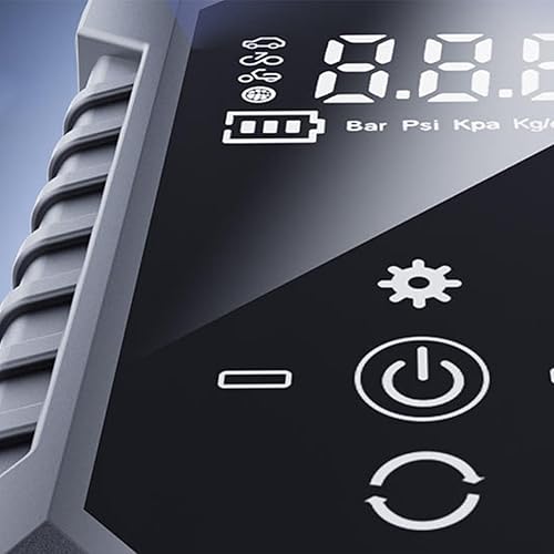 Miniatura 7 de Portable Air Pump, Car Tire Compressor with Digital Pressure Gauge, Compact Inflator for Bike Sedan SUV, Balls and Toys, Small Emergences Air Pump,