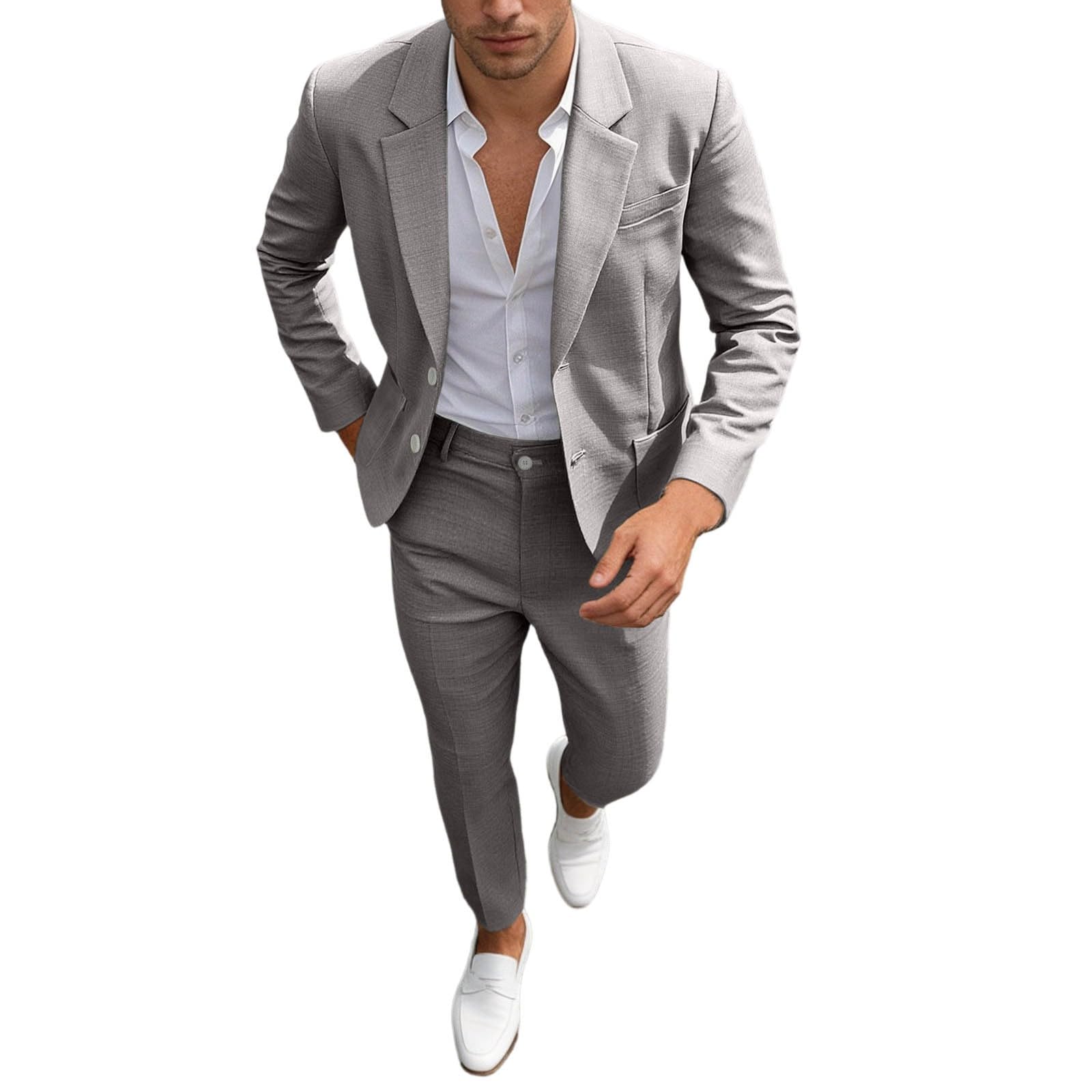Costume Homme 2 pièces, adapté pour Mariage, fête d'affaires, Veste de Costume élégante et Confortable et Pantalon,Ensemble de Costume décontracté 2 pièces