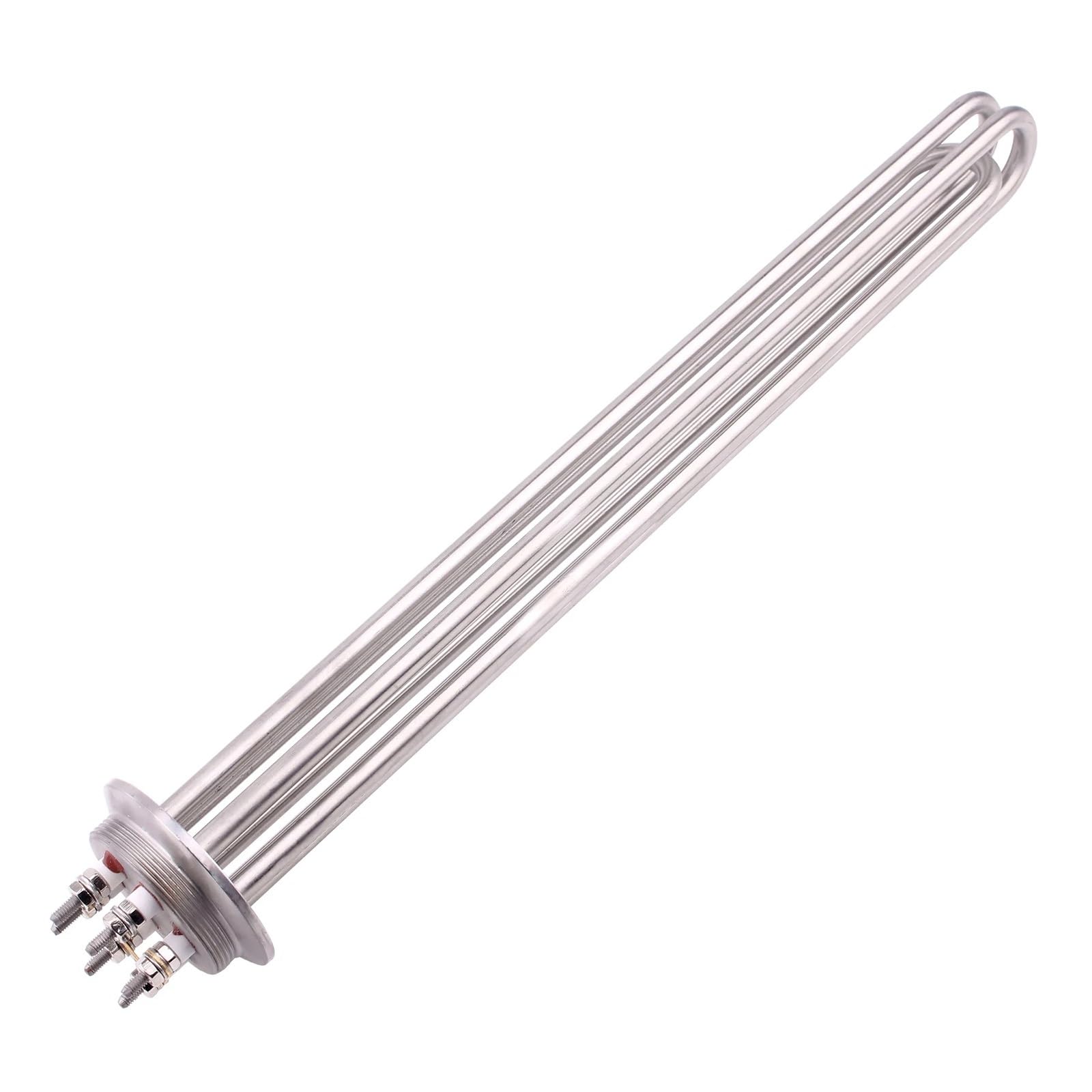 Element grzejny Tri Clamp grzałka zanurzeniowa elektryczny element grzejny do parzenia wody grzejnik o niskiej gęstości mocy 220v 380v 6kw cuicui (Color : With clamp, Size : 220V 380V_6KW L480