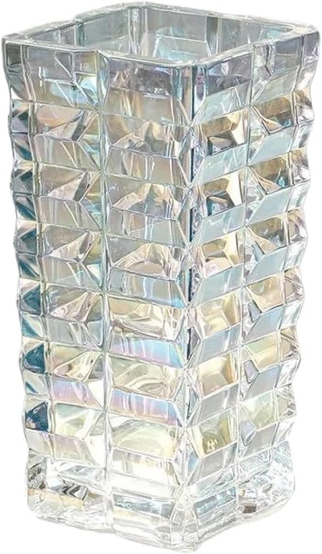 Crystal Transparent Vase Living Room Table Decoration Transparent Crystal Flower Arrangement