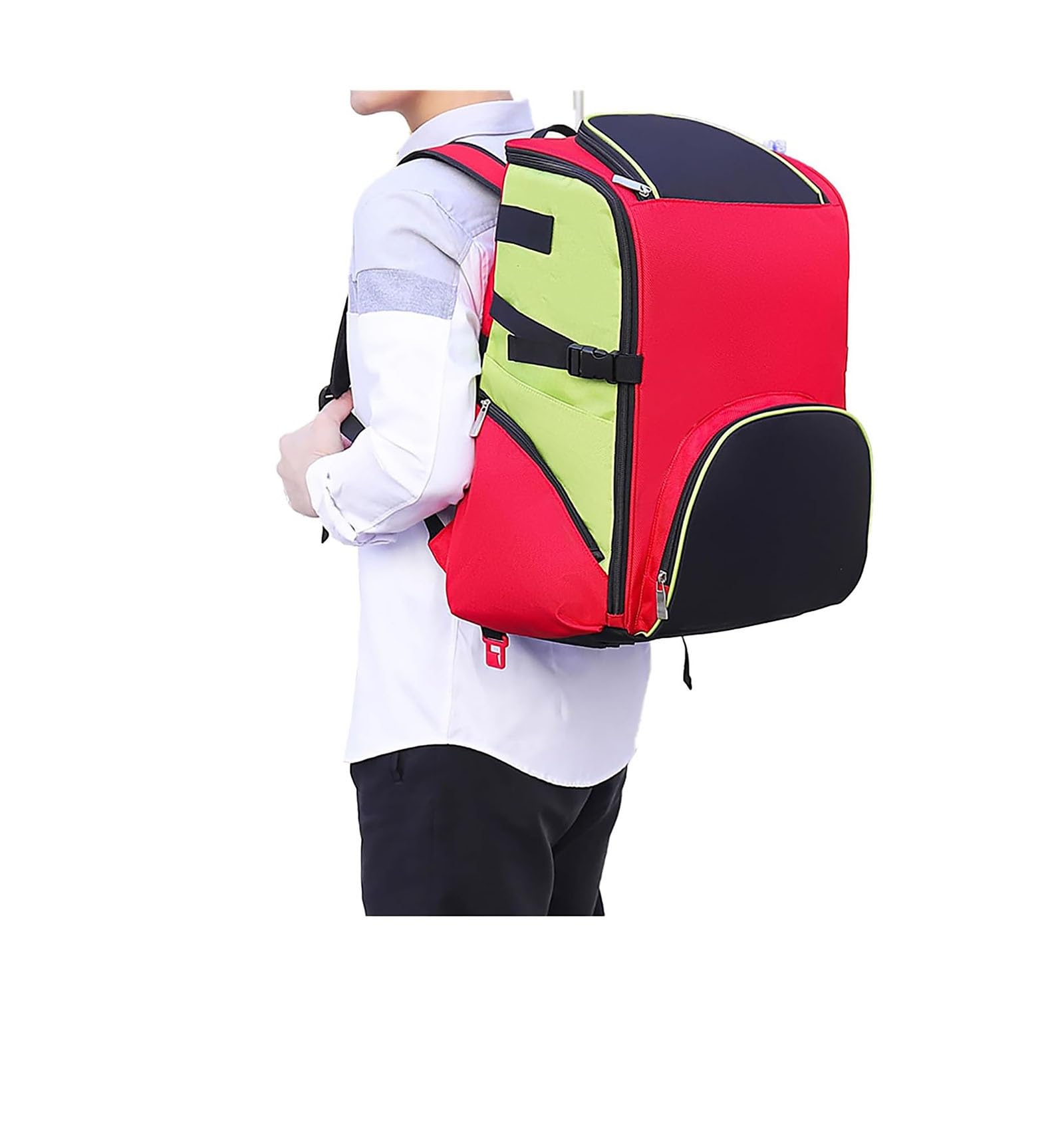 Tragbarer Erste-Hilfe-Rucksack mit Rollen, große Kapazität, Organizer für medizinische Versorgung, Notfall, Outdoor-Abenteuer