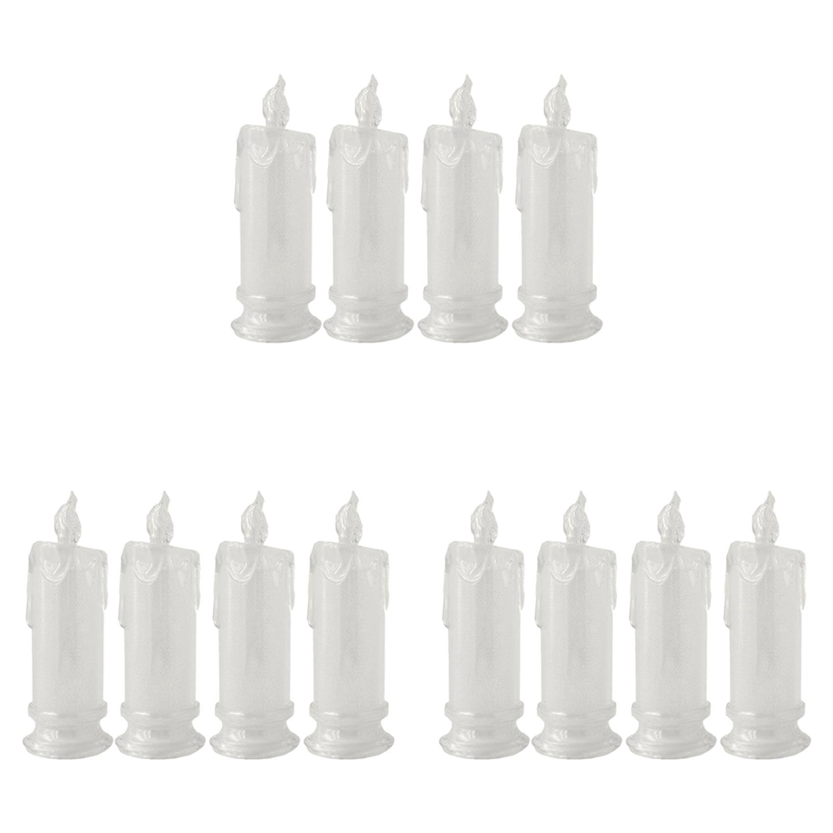 Vjsujehgy 12PCS LED Flameless Candles,LED Clearance Pillar Candles, Battery Included,Decoracion for Halloween Christmas