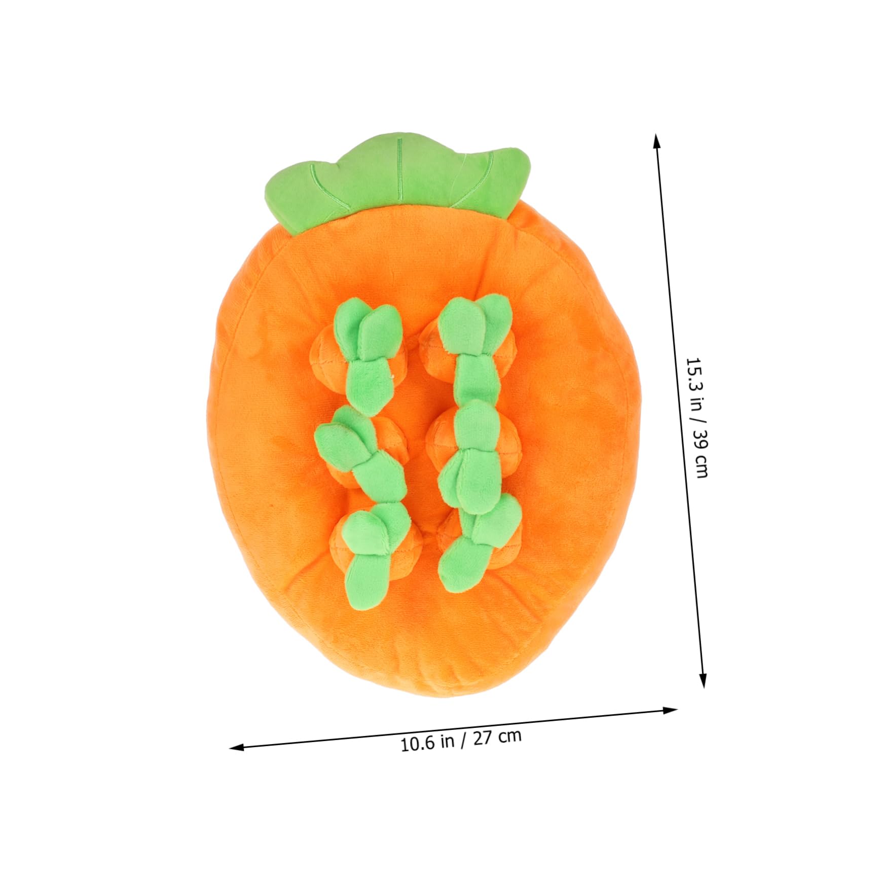 FOMIYES Giocattolo Interattivo Arancione a Forma di Carota Imbottitura in Cotone Pp Decorazione Gabbia Coniglio Gioco di Foraggiamento per Conigli e Porcellini D'india