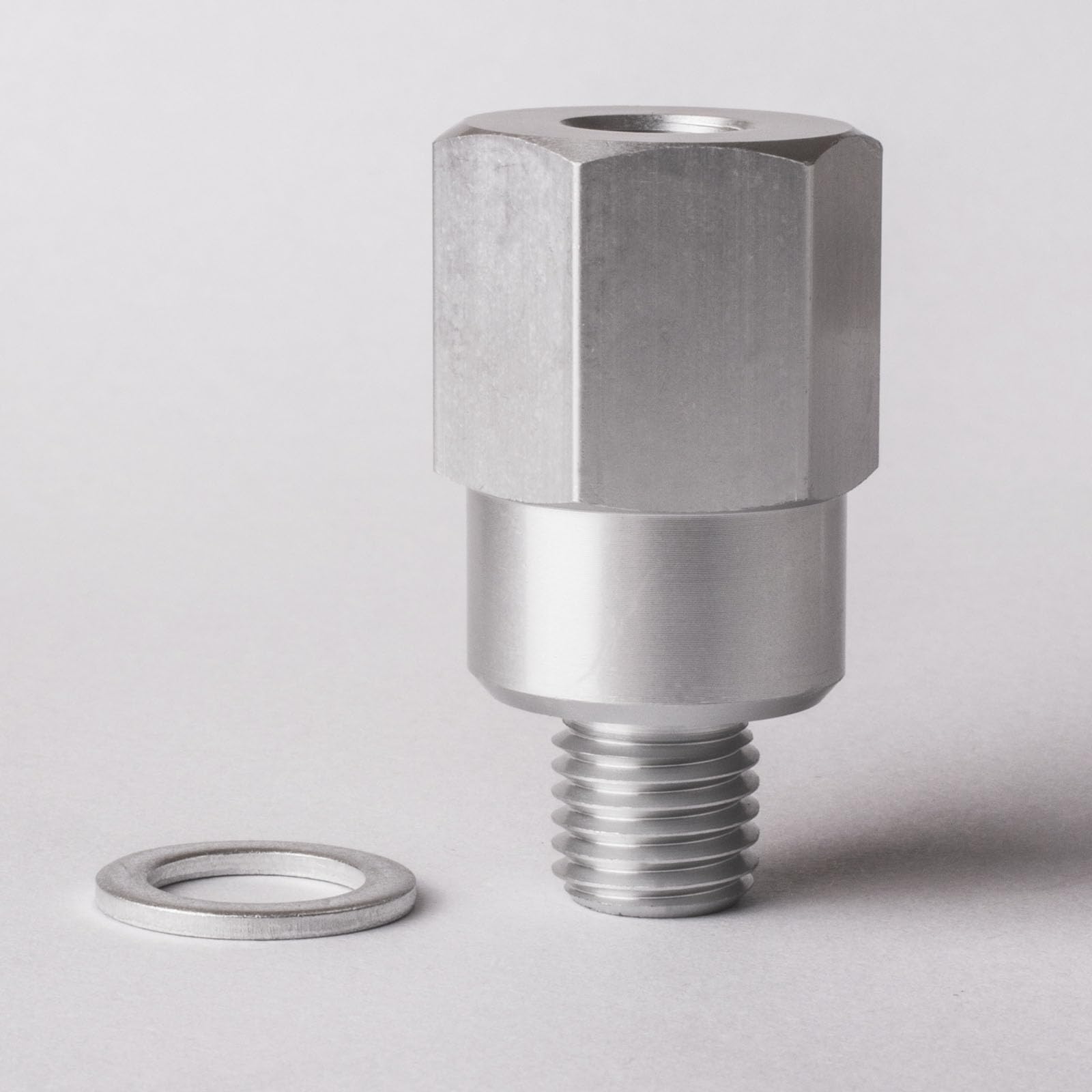 M12x1.5 Male Metric to 1/8 NPT Female Oil Pressure Sensor Adapter Fitting Reducing Bushing Aluminum