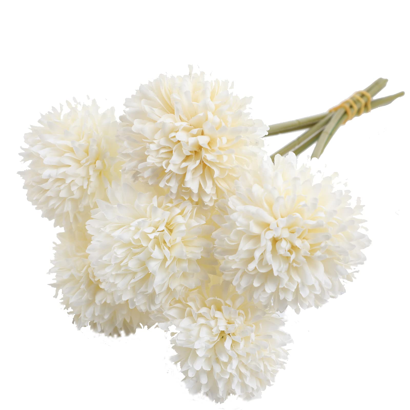 6Pcs Artificial Flowers, Fake Flowers Plastic Artificial Hydrangea Realistic Flower Arrangements Wedding Decoration Table Centerpieces(White)