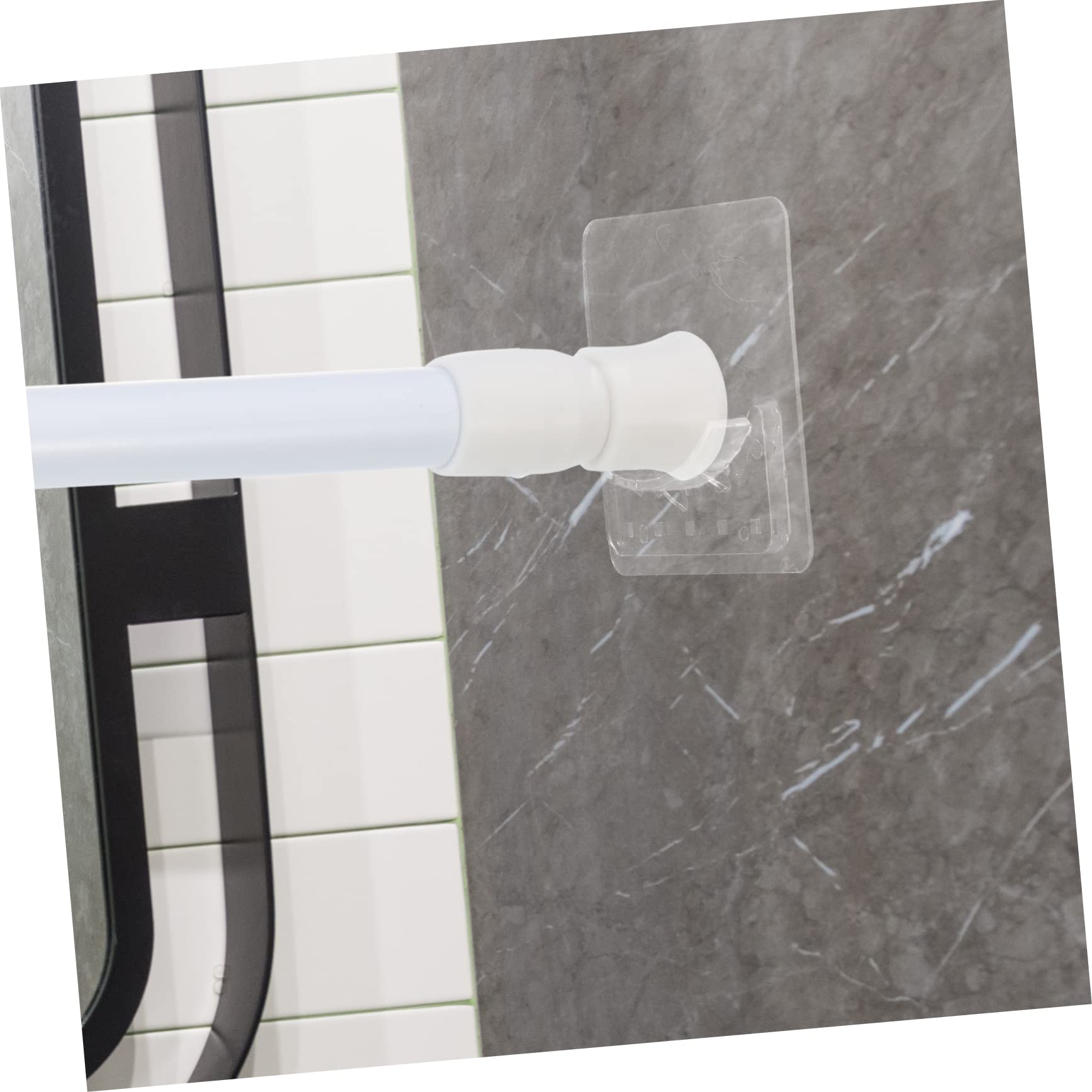 POPETPOP 18paires Support De Rideau De Adhésif Supports Muraux Pour Tringle à Rideaux Fixation Sans Perçage Pour De Bain Et Serviettes Transparent