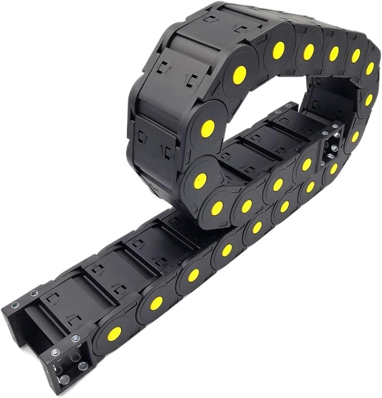 Transmission Chain of Power 1 Meter 30x50mm Closed Type Cable Drag Chain Wire Carrier Transmission Towline for Trailer CNC Engraving Machine Transmission Chain of Power(R125)