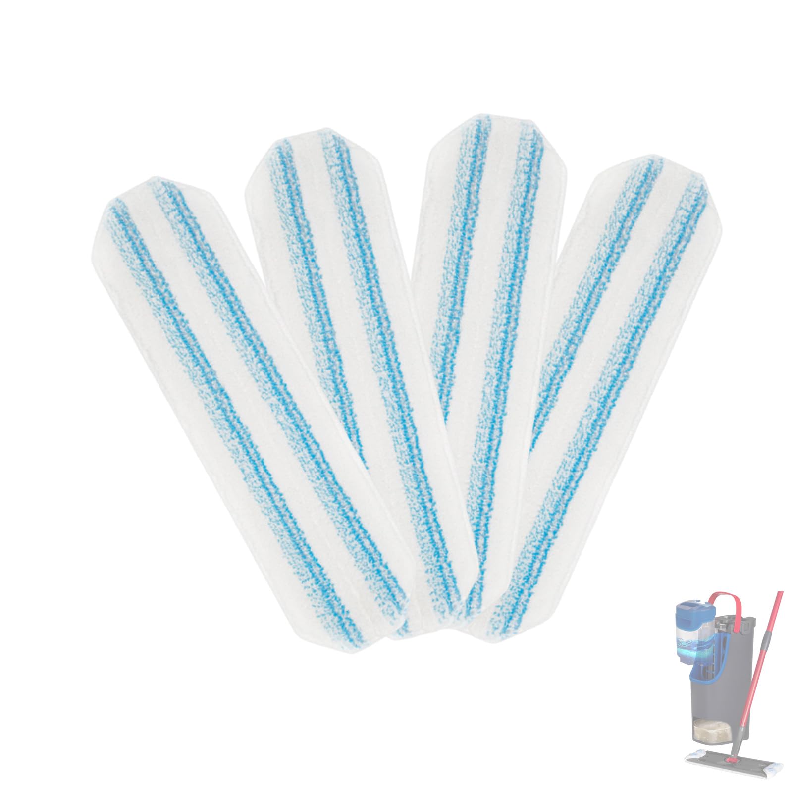 Chuancheng Microfibre Mop Replacement Cover for Vileda H2prO/O-Cedar H2prO Floor Mop, Easy Attachment For All Hard Floors