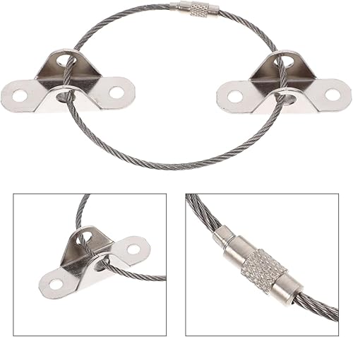 Miniatura 6 de Veemoon Kit anti vuelco para muebles estantería soporte de seguridad correas anti punta para espejo aparador pared anclaje de seguridad fácil de