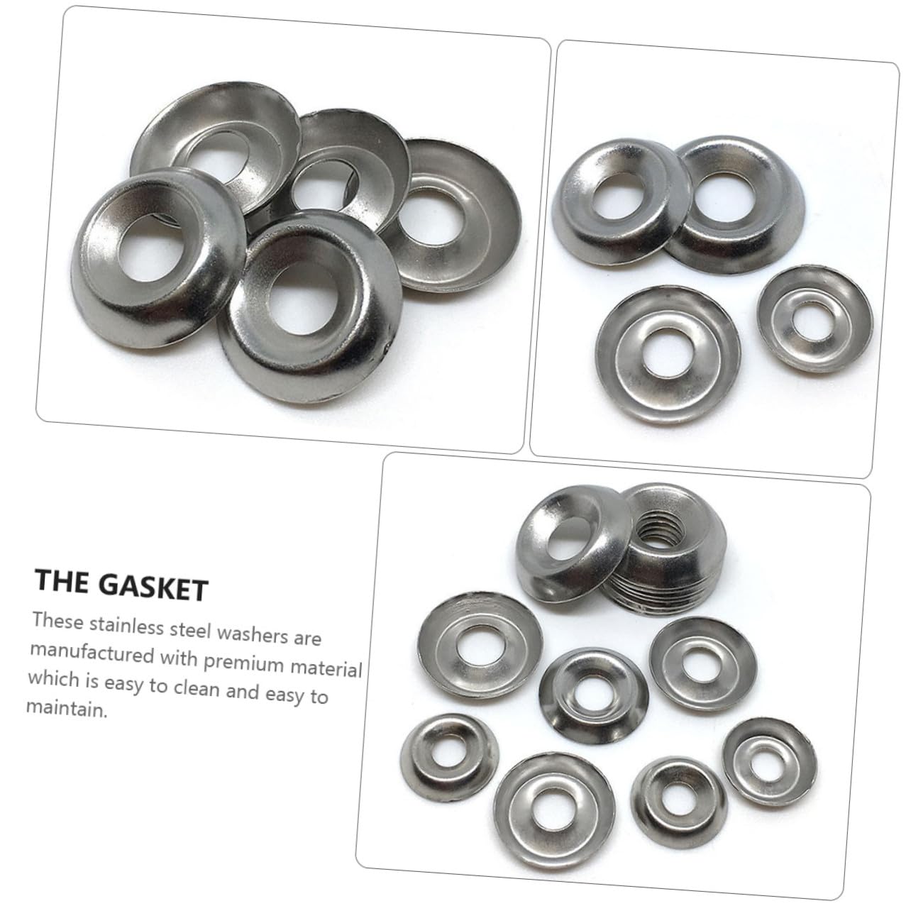 100pcs 304 Stainless Steel Concavo-Convex Screw Washers Fisheye-Shaped Bolt Gaskets Replacement Fixing Washers for Industrial and Plumbing Use