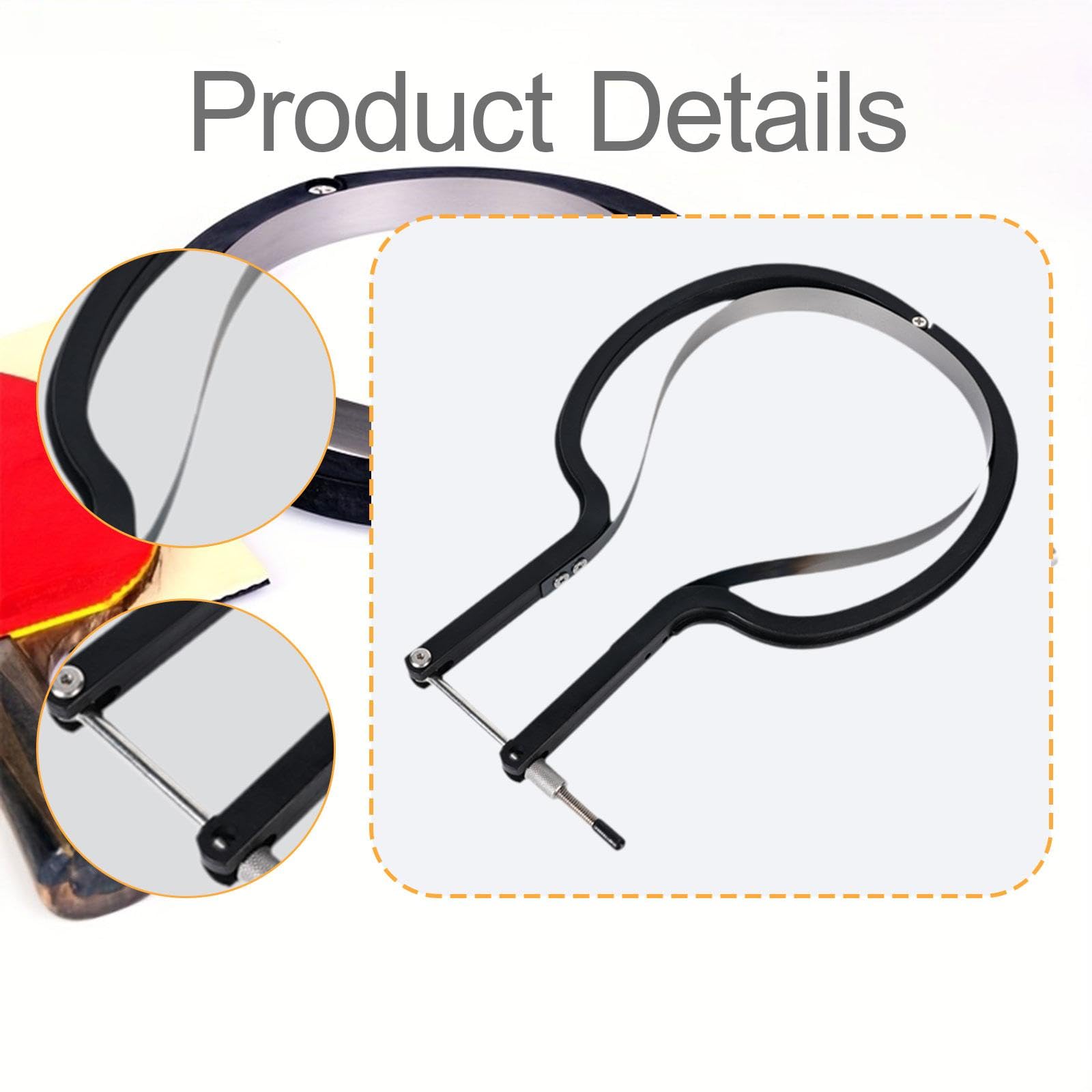 Kit de Cortador de Tenis de Mesa con Herramienta para Recortar, diseño de Cuchilla de Arco Ajustable y práctico, Accesorios para Cortador de