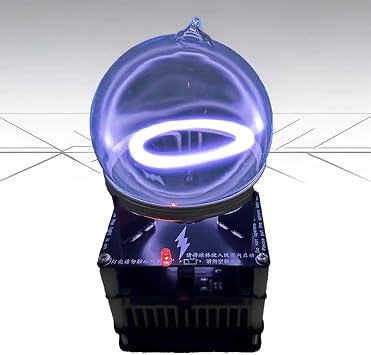 COYEUX Toroid Circuit Plasma Ring Drive Ball, Plasma Ring Exciters, Xenon Glass Ball, Diameter 9 Cm, for Party Decoration, Outdoor Activities Warning Signal and Science Gift