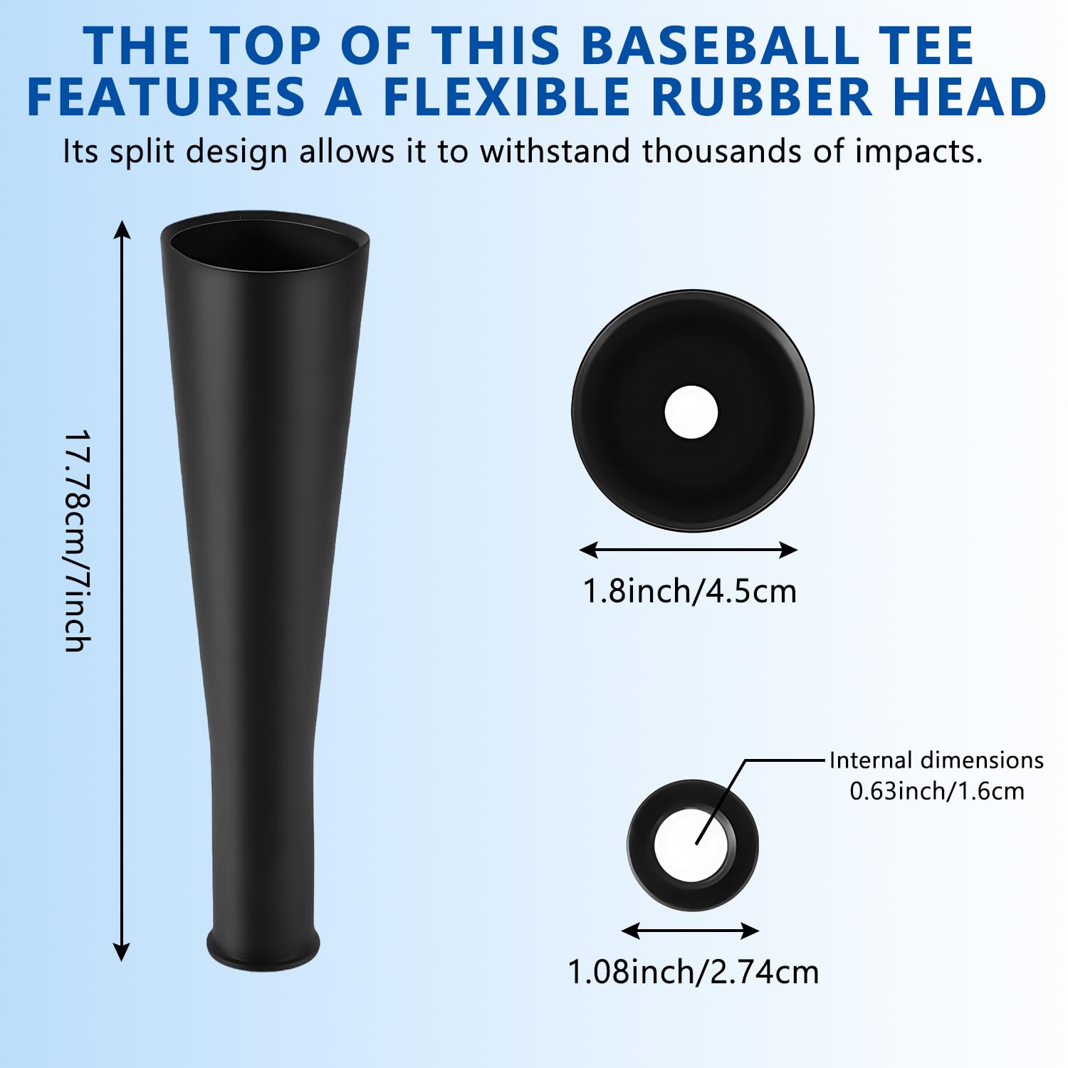 tee de Béisbol Regulable en Altura – Soporte de Golpeo para Entrenamiento de Béisbol – Equipo Deportivo para Prácticas con tee-Ball y Softball – Ideal para Entrenamiento de Adolescentes