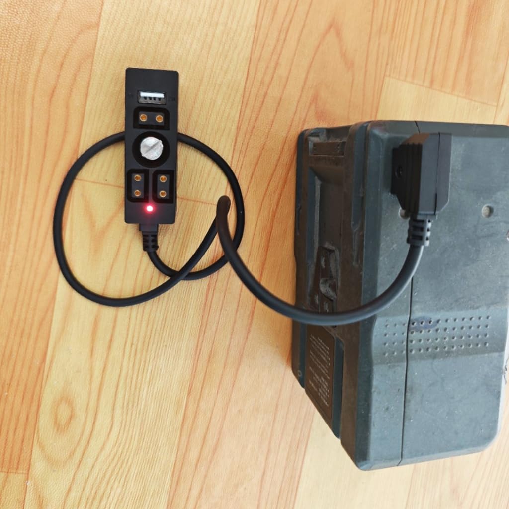 D Tap to 4-portowy kabel USB do ładowania z zasilaniem LED do sprzętu fotograficznego