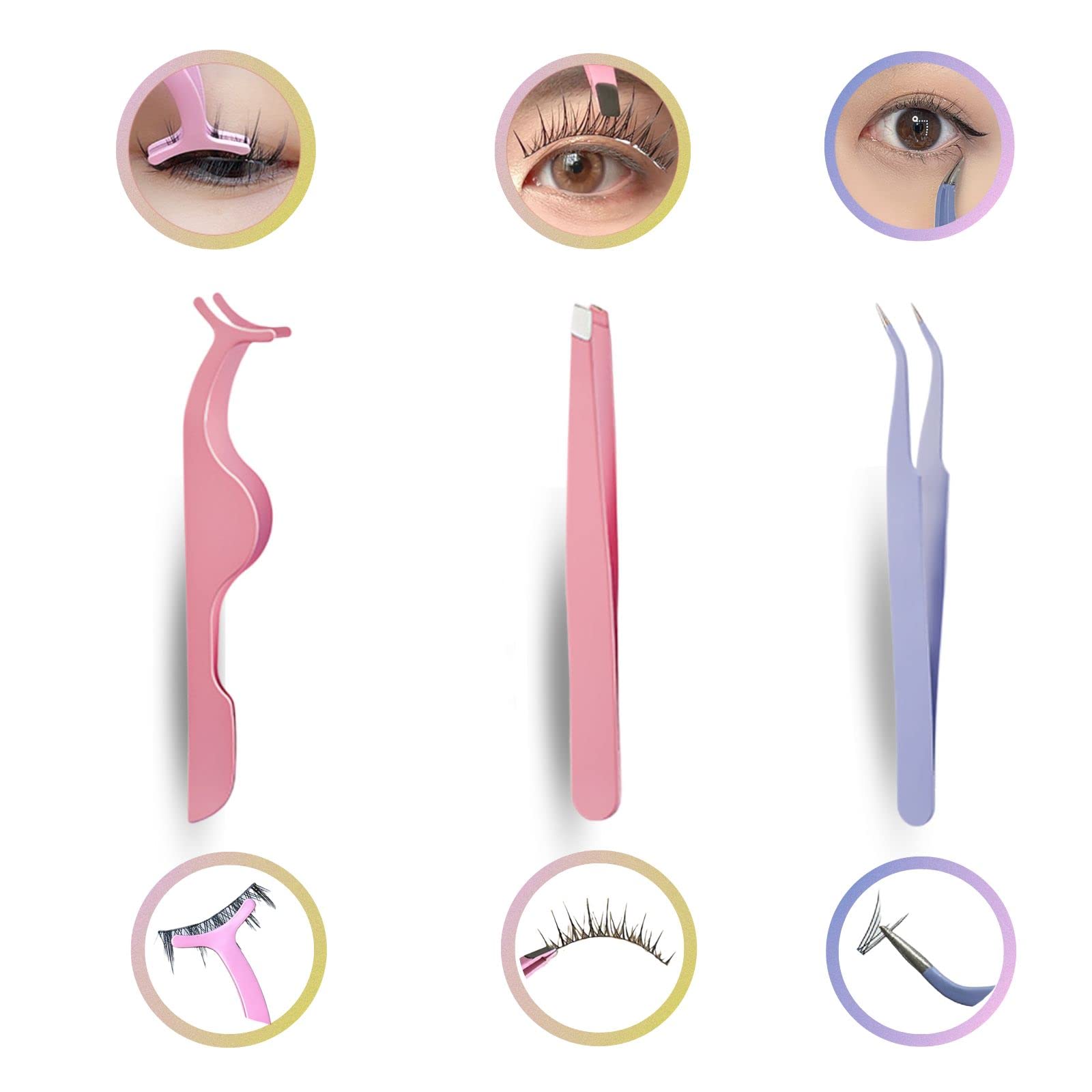 まつ毛・つけまつ毛用品 1 Amazon | TheFirstGrain つけまつげ ピンセット 3本セット セルフ