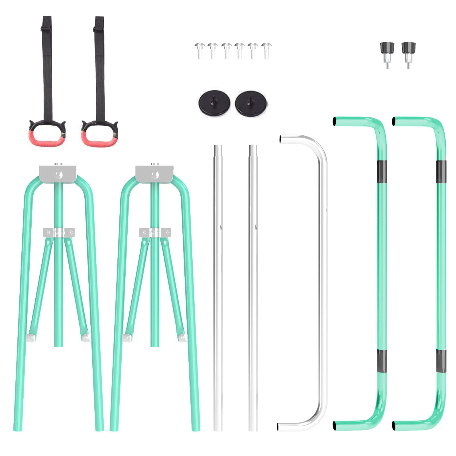 Barra de Gimnasia para Niños, Altura Ajustable y Plegable – con Anillos, Barra Horizontal para Interior, Equipo de Entrenamiento en Casa para Niñas y Niños