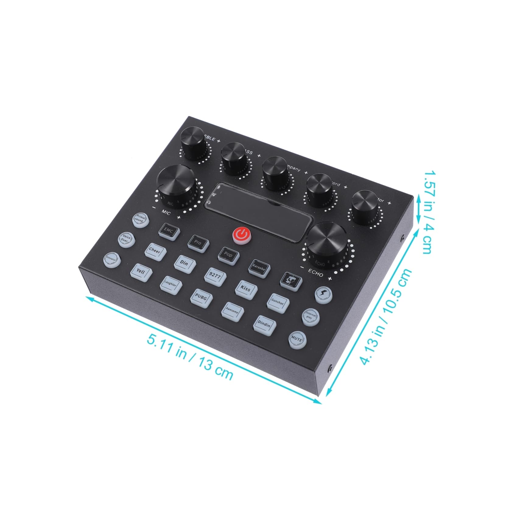 BESTonZON Sound Card Voice Changer Sound Board Mixer Live Performance Equipment Warm-up Effects Male/female/baby Voice Convenient Design