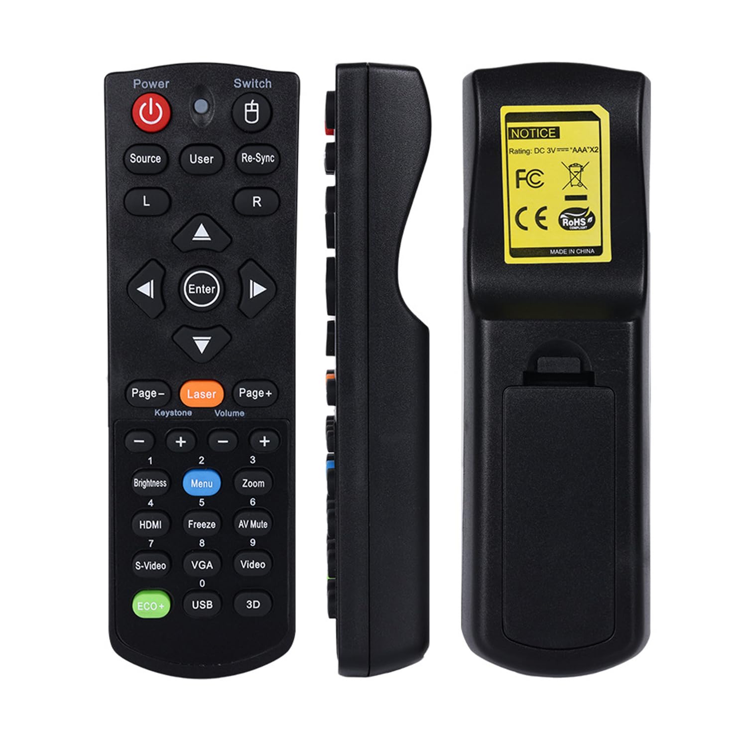 Greenafil Replacement Remote Compatible for ViewSonic PJD8333s/ PJD8633ws/ PJD7333/ PJD7533w Projector