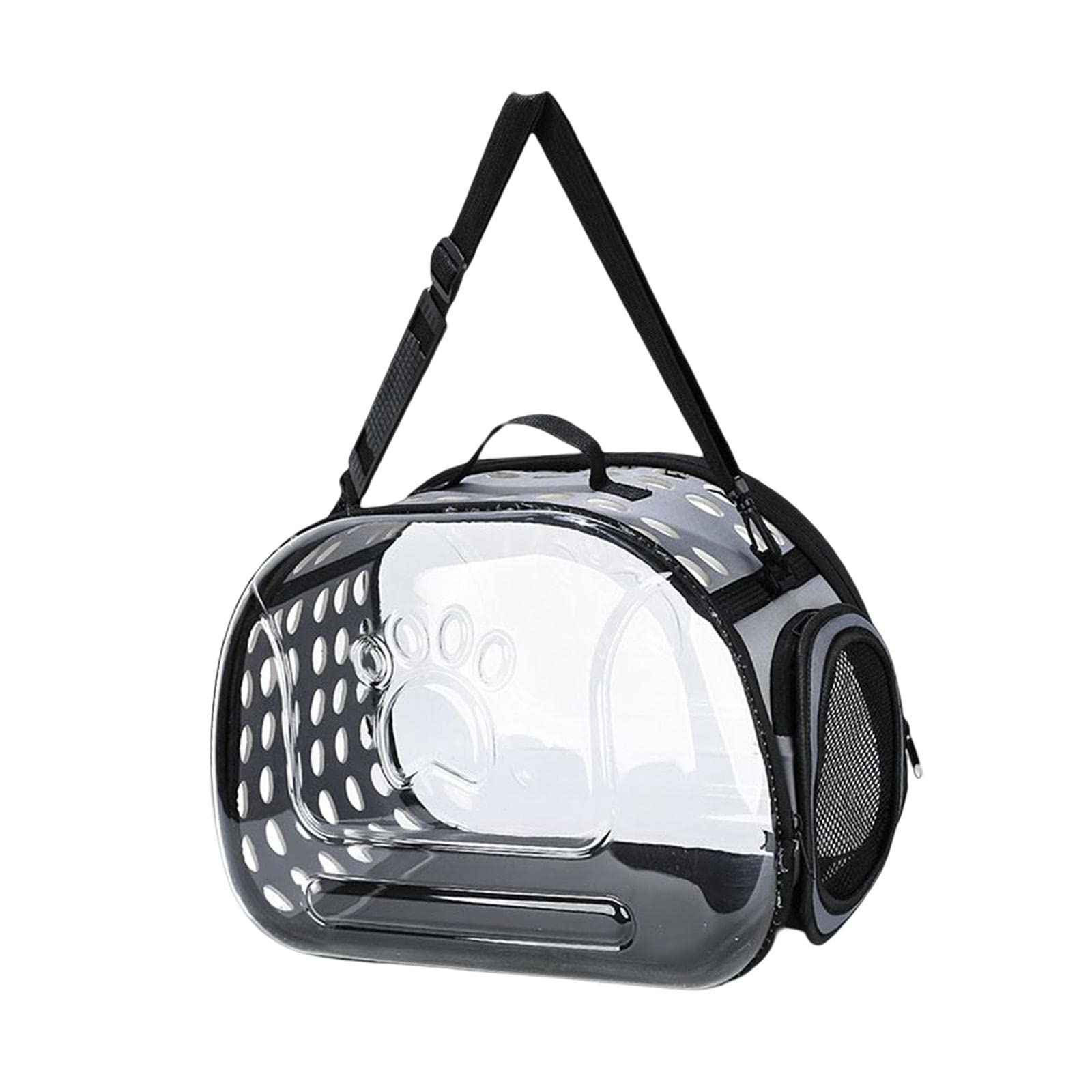 Katzen Transportbox, Durchsichtig, Belüftet, Flugtauglich, für Kleine Und Mittelgroße Hunde, Welpen, Spaziergänge Und Camping, 42 cm x 26 cm x 35 cm