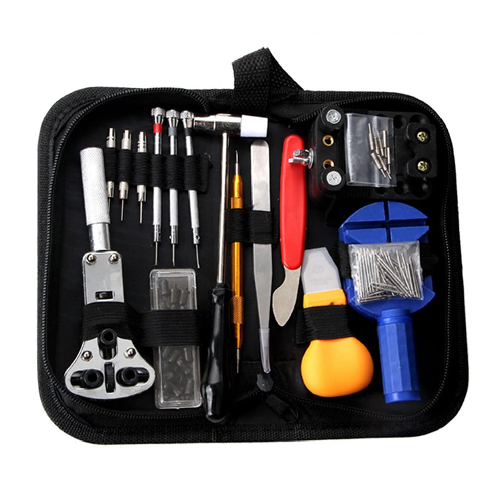 LSLANSOON147 Pcs Watch Repair Tool Kit, Professional Spring Bar Tool Set, Watch Band Link Pin Tool Set with Carrying Case