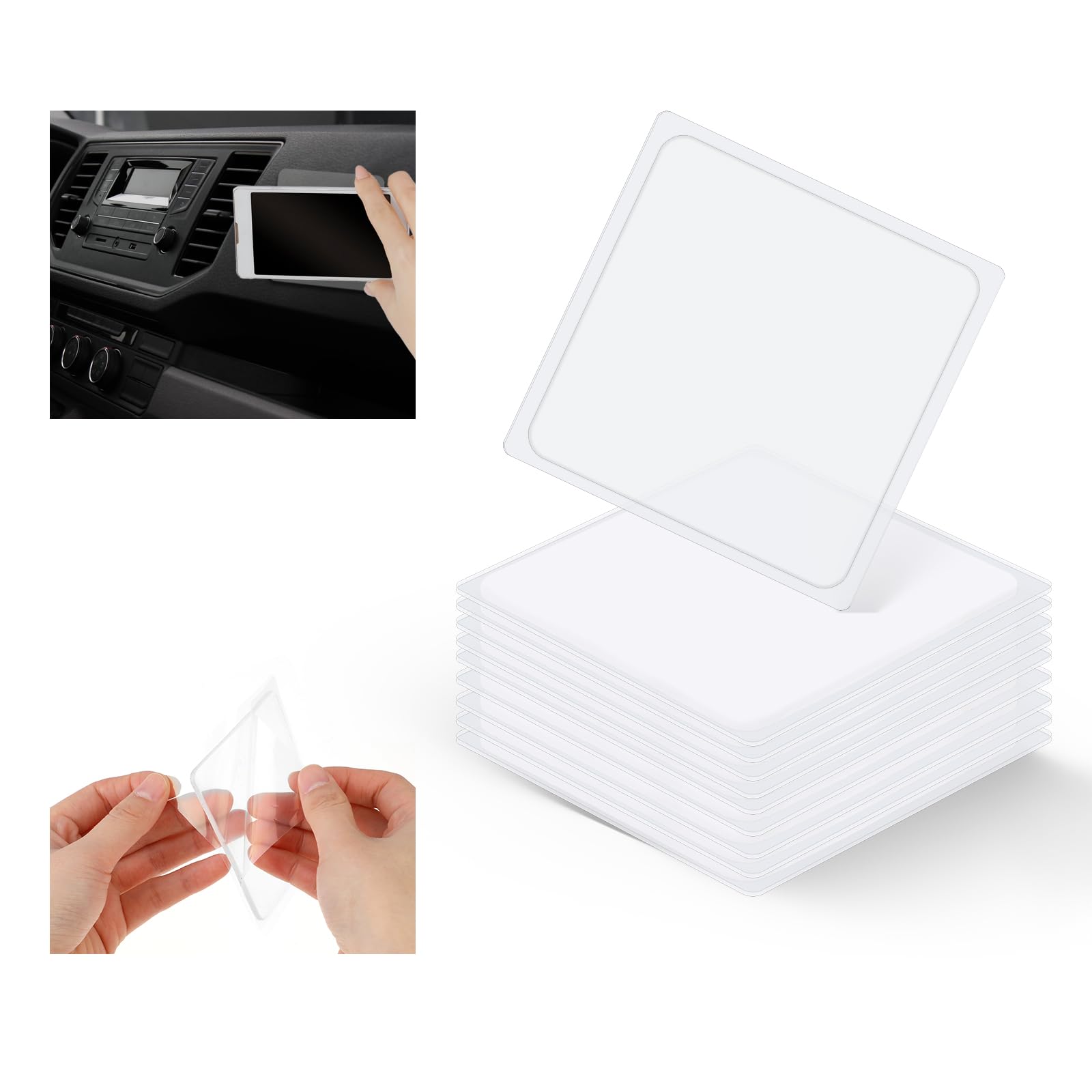 Lot De 20 Patins Anti-Glisse En Gel De Silicone – Réutilisables, Lavables, Pour Tableau De Bord Voiture Ou Maison