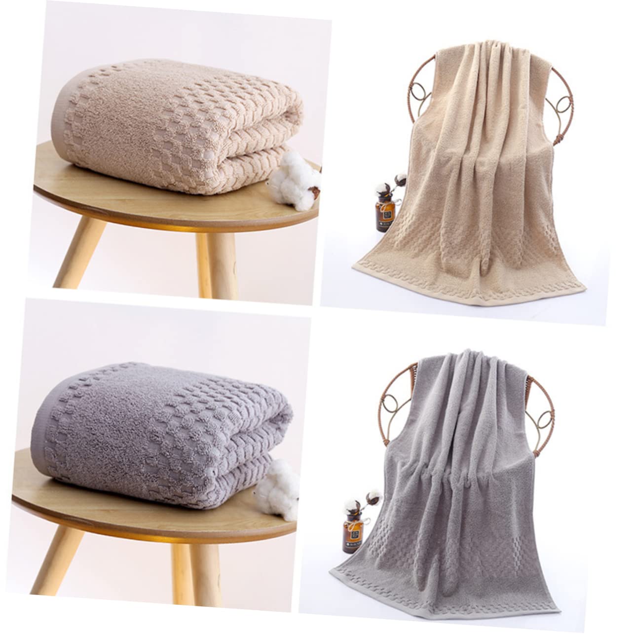 Serviette de bain coton absorbante douce et épaisse pour un séchage rapide