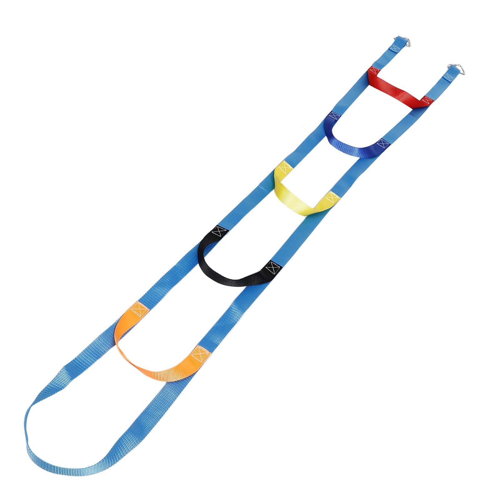 FRCOLOR Scala di Corda Arrampicata per Bambini 2 Metri 6 Gradini, Corda da Arrampicata per Esterni, Attacco per Arrampicatore, Gioco All'aperto per Sviluppo Motorio e Coordinazione