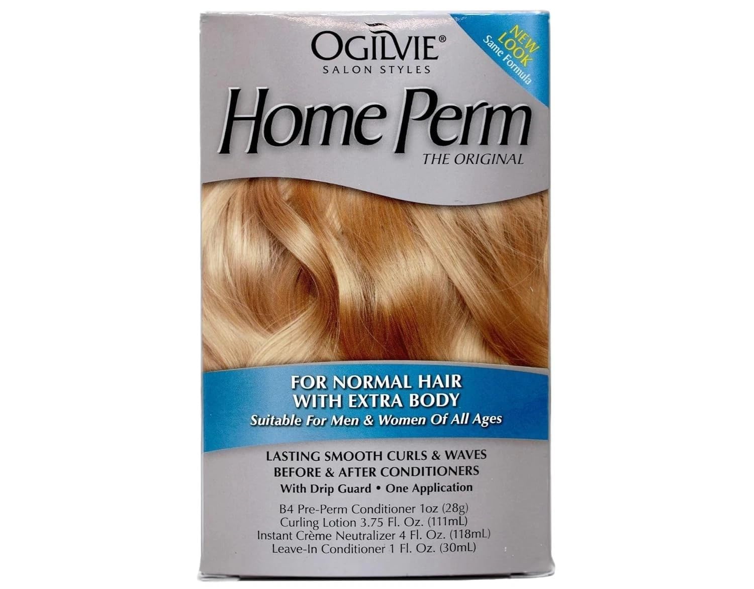Ogilvie The Original Home Perm Dauerwelle Set für normales Haar Langfristige Locken und Wellen