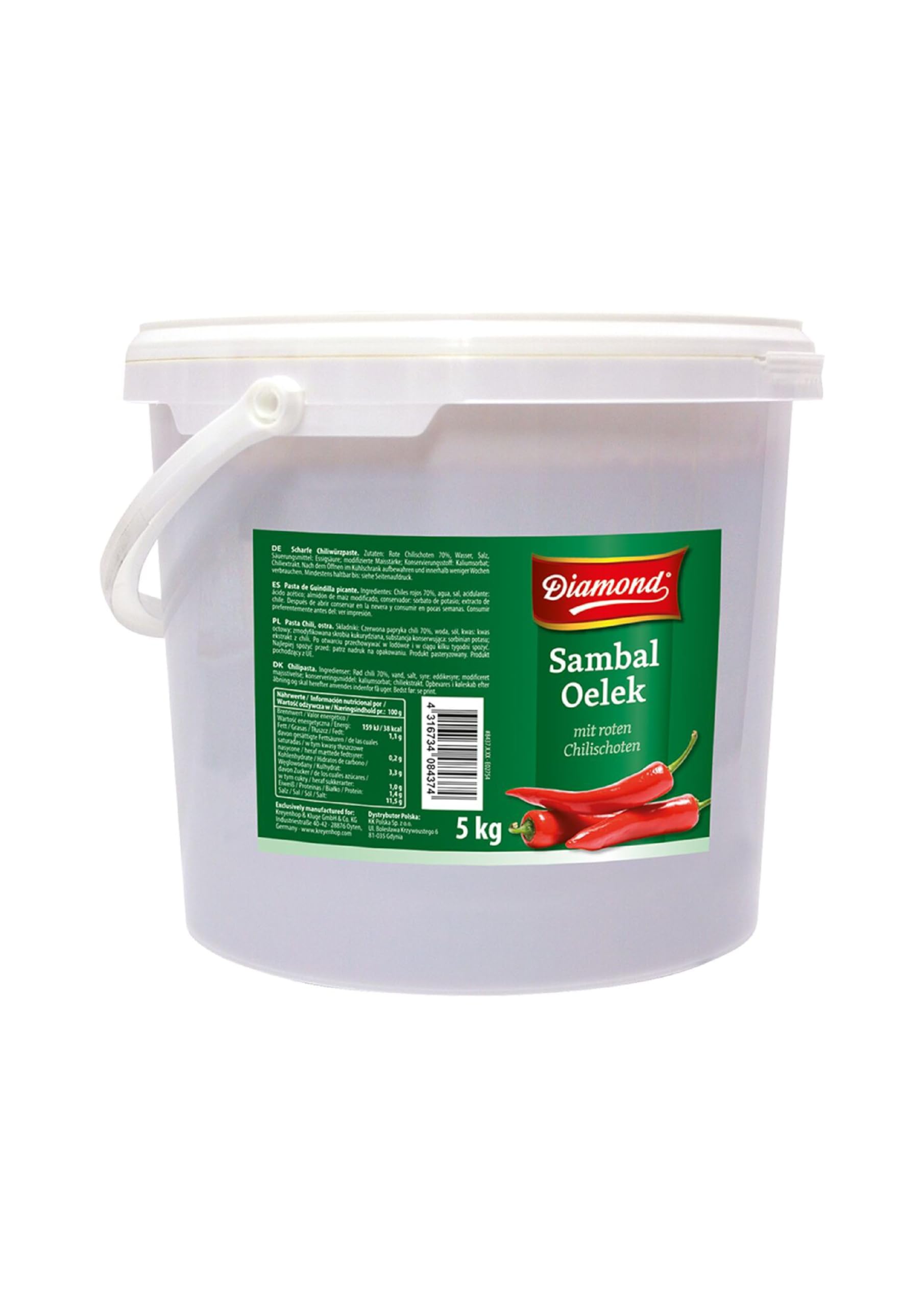 DIAMOND Sambal Oelek, bardzo ostry, opakowanie, 5000 g