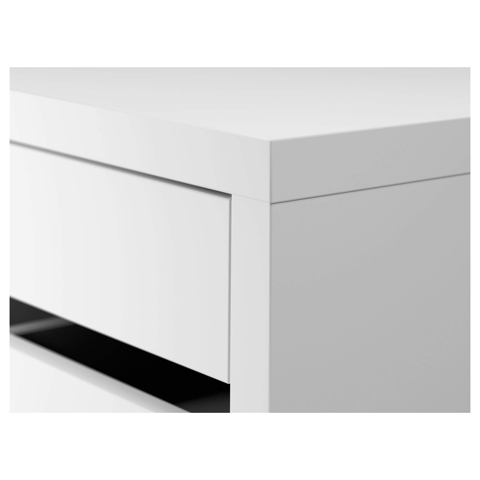 Caisson à tiroirs IKEA MICKE sur roulettes, 35x75 cm, blanc