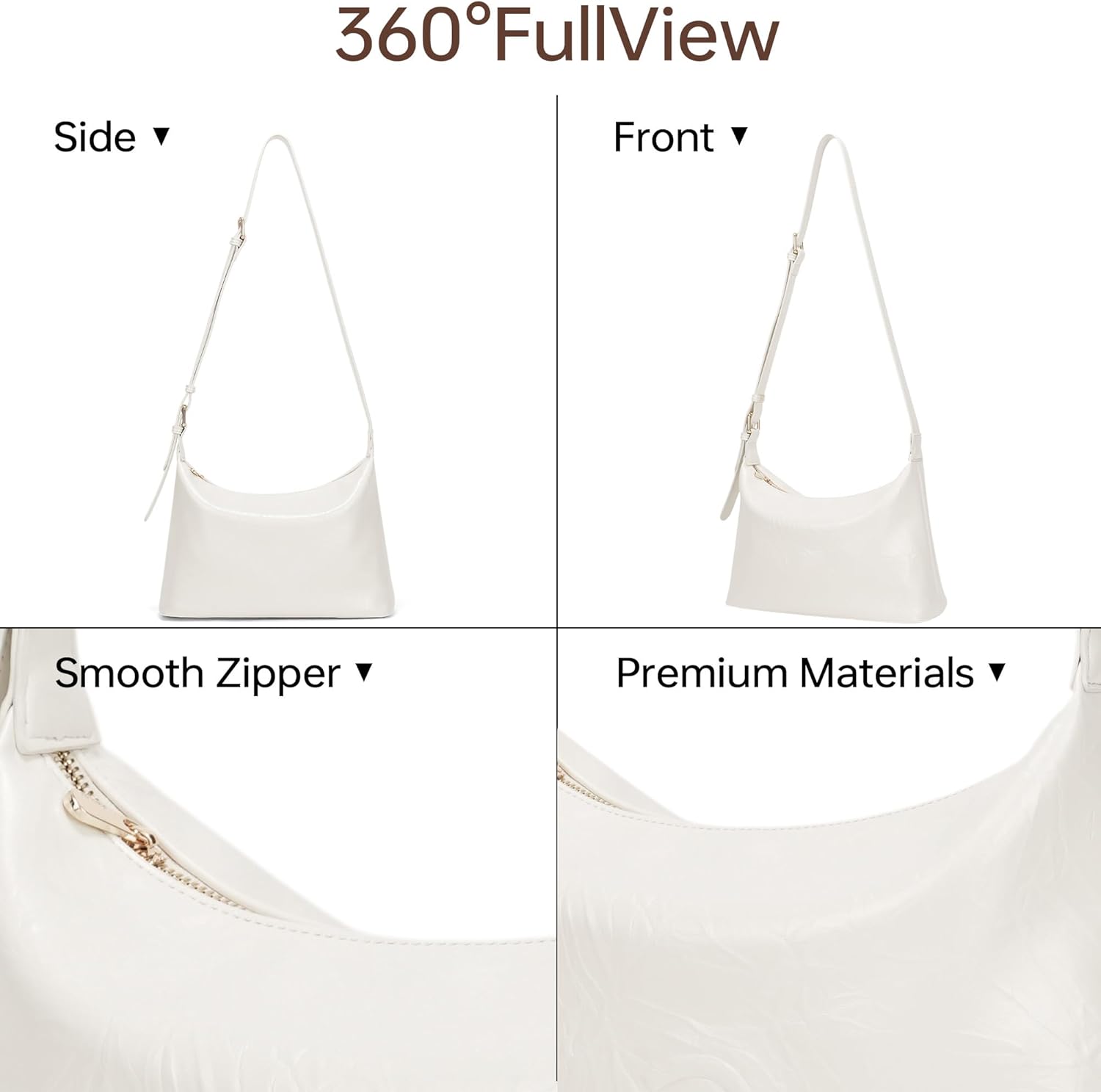 GEMIU Shoulder Bag for Women, Trendy Leather Crossbody Bags Small Hobo Handbags Purses with Adjustable Straps