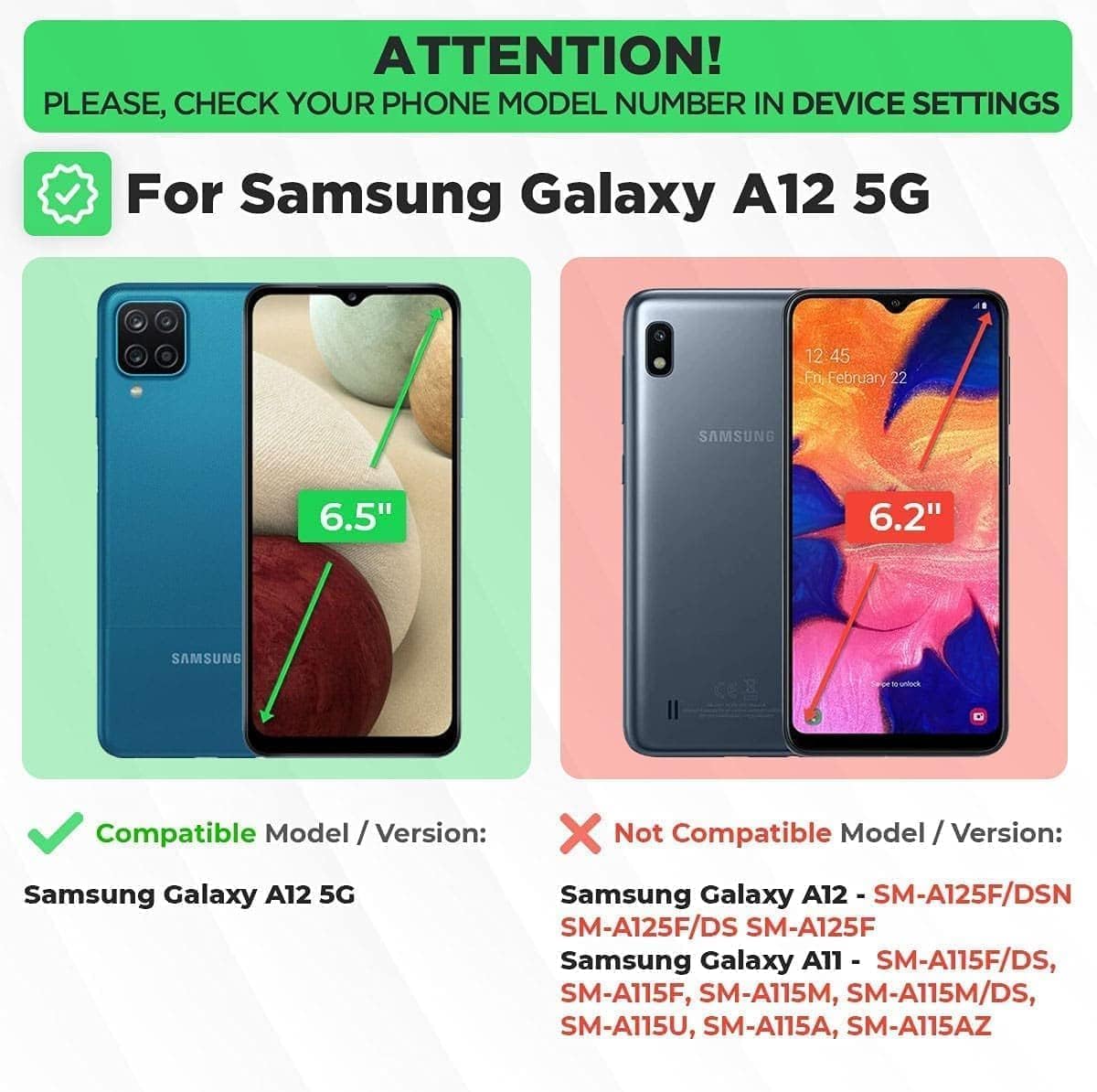 Rome Tech 3-Pack Tempered Glass Screen Protector for Samsung Galaxy A12 - Protective 9H Screen Saver Compatible With Phone Cases - for Galaxy A12 Tempered Glass - Clear