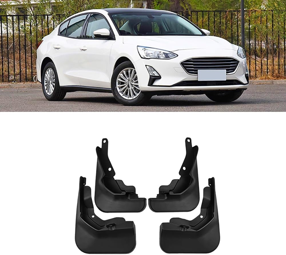 RESKIU 4PCS Mud Flaps for Focus Sedan 2018-2020, Splashproof No Drill Easy Install Front Rear Wheel Protection Fender Mudflaps All-Weather Splash Guards