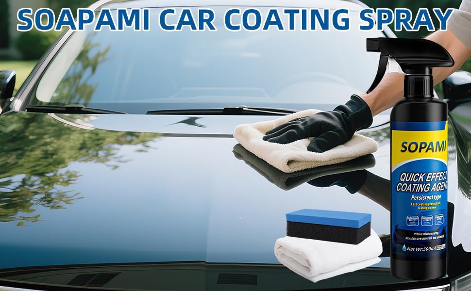 Sopami Ceramic Paint Sealant, Ceramic Coating Maximum Gloss & Shine ceramic wax, car coating spray Extremely Hydrophobic Ceramic Spray Coating for Cars, RVs, Motorcycles, Boats, and ATVs - Image 2
