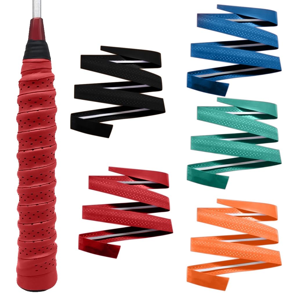 Proberos® 5 Pcs Badminton Racket Grip, Premium Sweat Absorption Badminton Racquet Replacement Cushion Grip, Color Anti Slip Overgrips for Racket Sports Pickleball Tennis-image-49