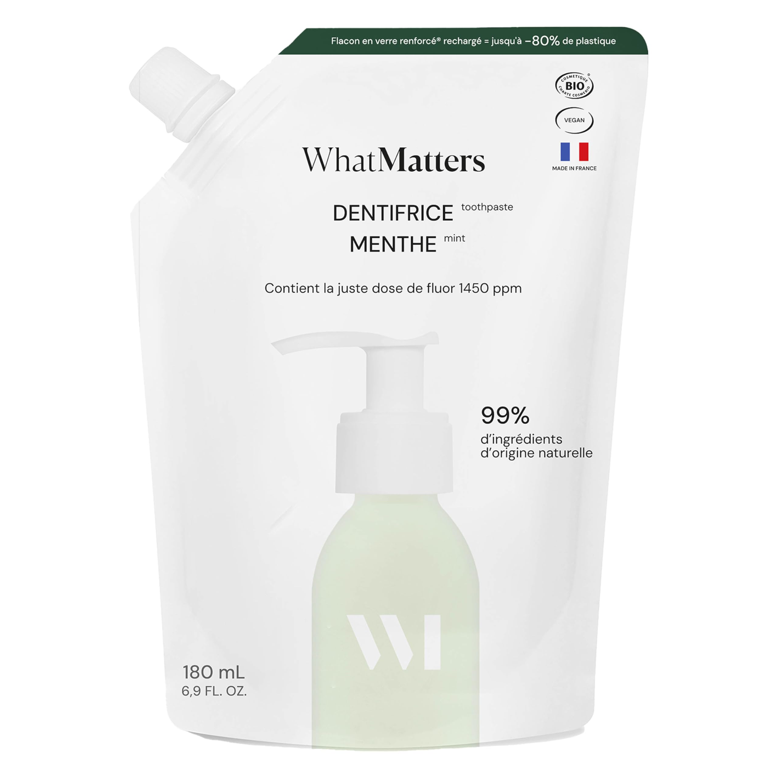 What Matters Recharge Dentifrice Menthe Douce 180 ml