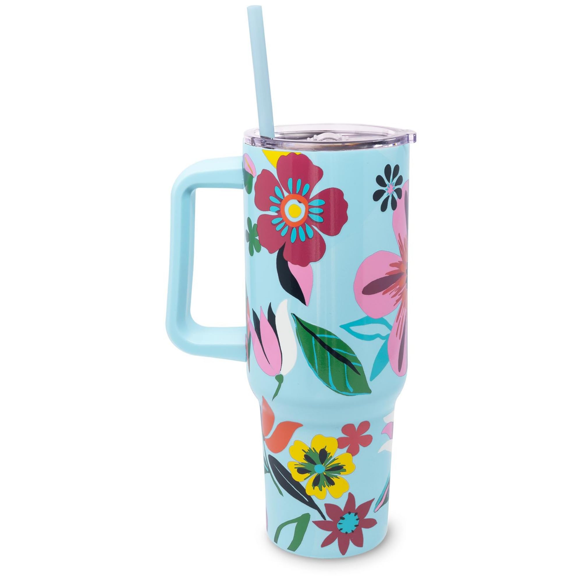 Kate Spade New York, 30ml Double Wall Stainless Steel Insulated Tumbler with Handle and Straw, Fits in Cup Holders, BPA Free - Image 2